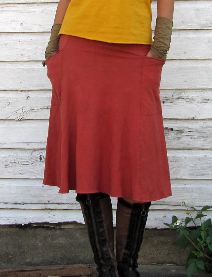 Perfect Pockets Below Knee Skirt