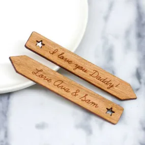 Personalised Wooden Star Collar Stiffeners