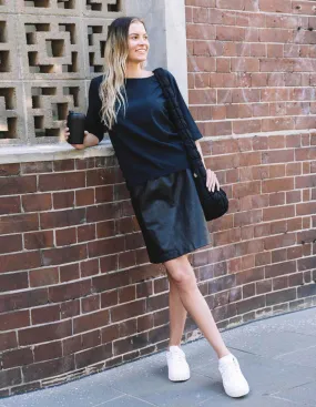 Phillipa skirt in Black leather