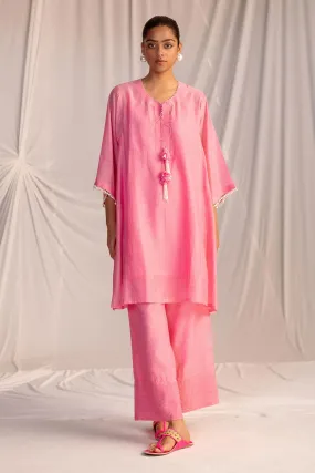 Pink Embellished Tunic & Pant Set