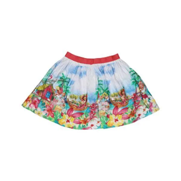 PINK LANDSCAPE FLARE SKIRT FOR GIRLS