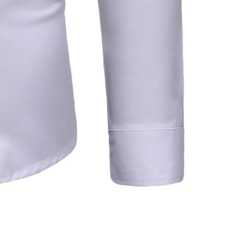 Plain Color Lines Decorated Mandarin Collar Shirt