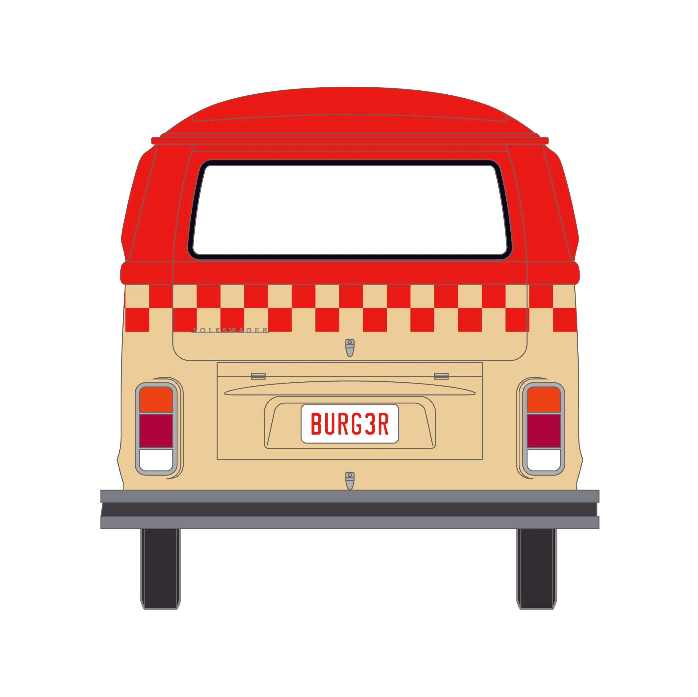 PRE-ORDER 1975 Volkswagen Type 2 (T2B) - Food Truck (Blue Collar Collection Series 14) Diecast 1:64 Scale Model - Greenlight 35300C