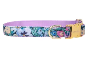 Purple Pansies Dog Collar