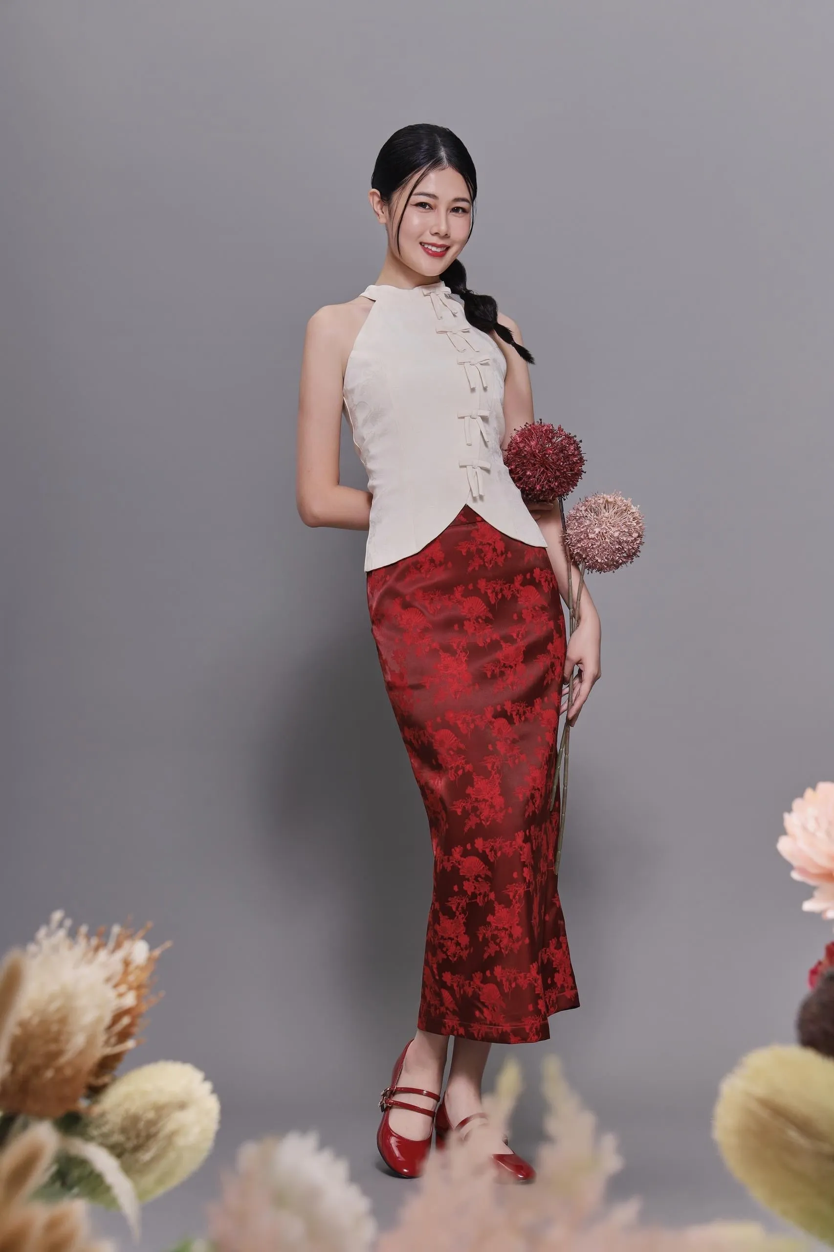 Qian Orient Brocade Top