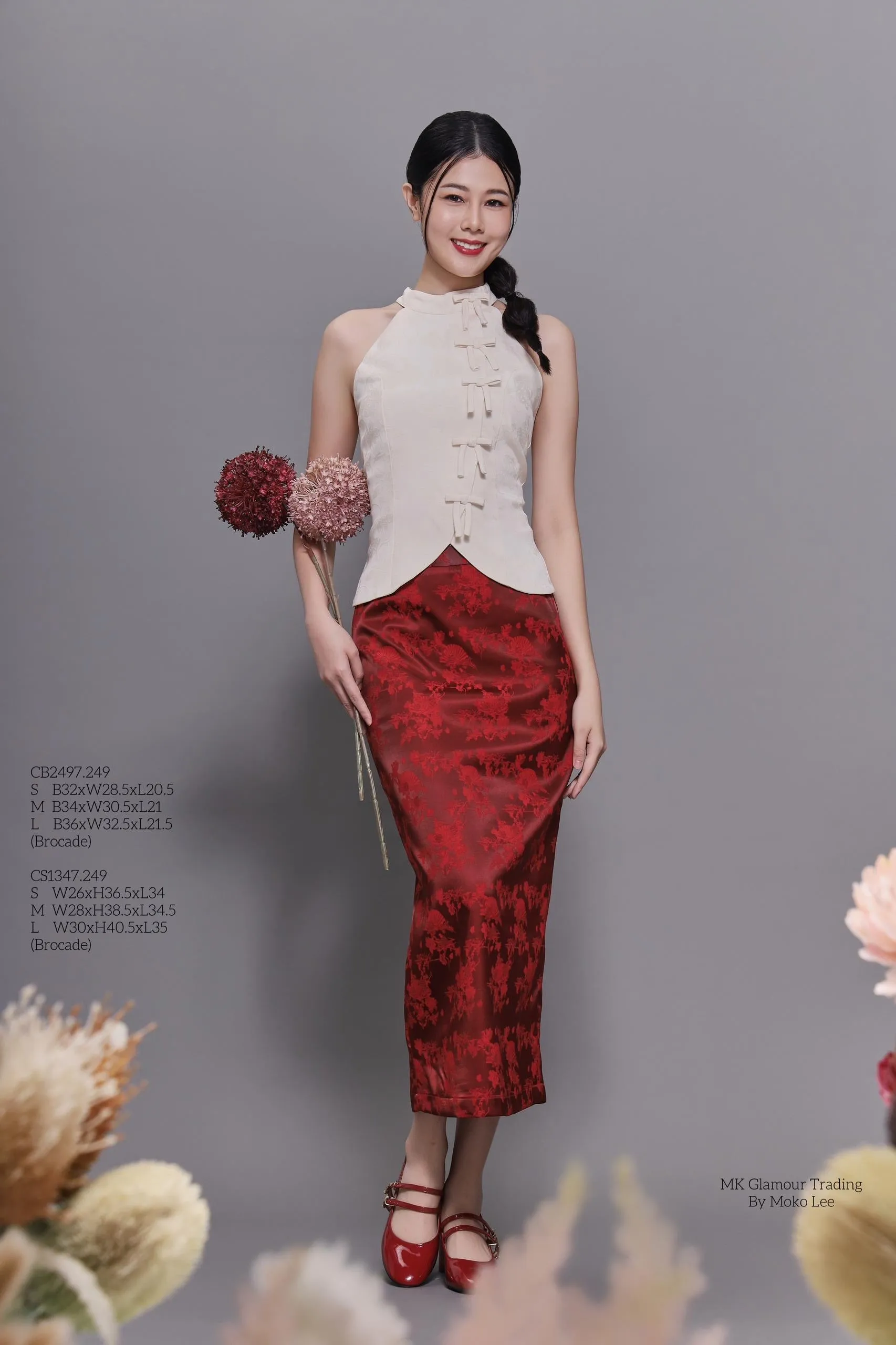 Qian Orient Brocade Top