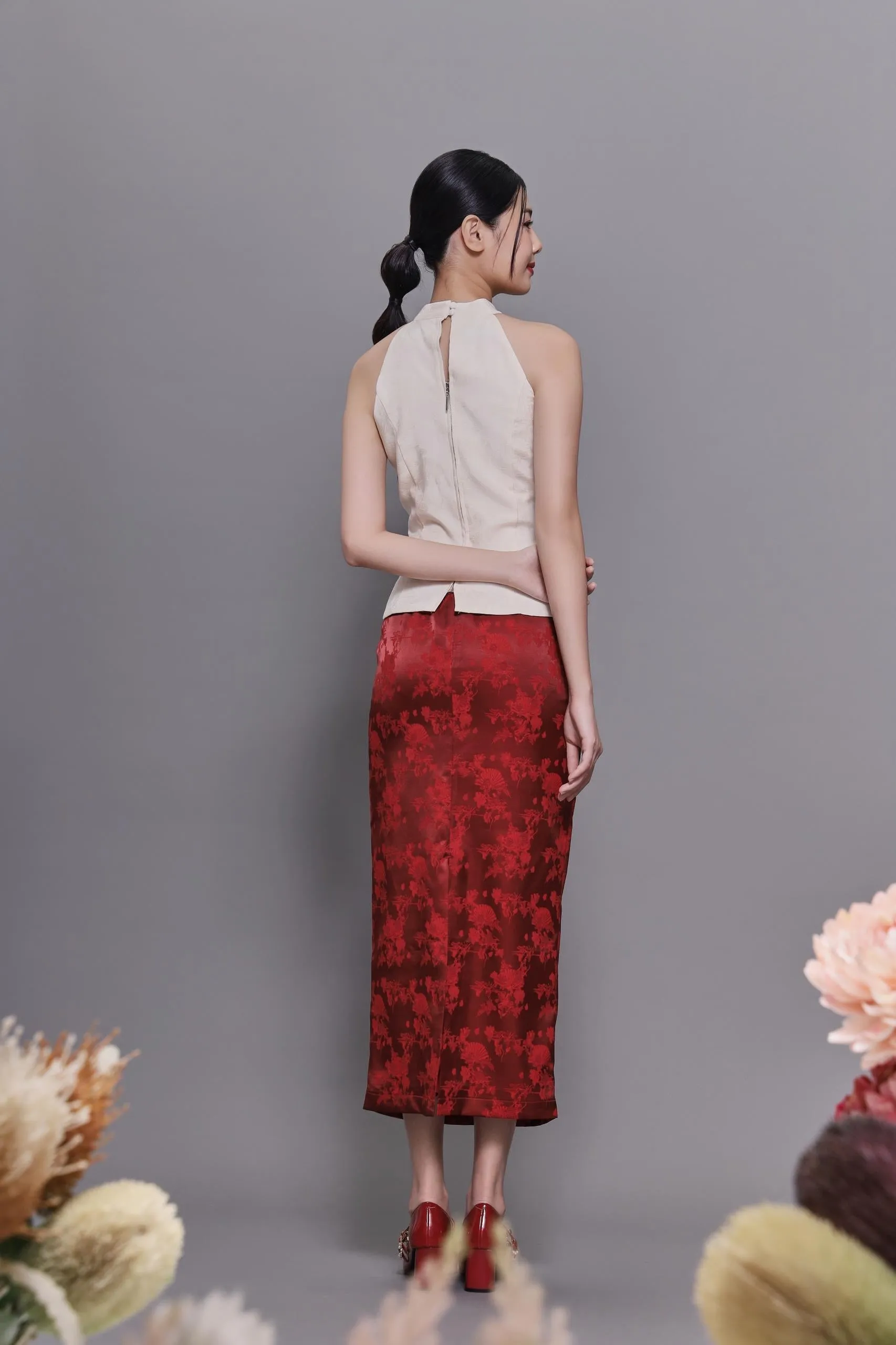 Qian Orient Brocade Top