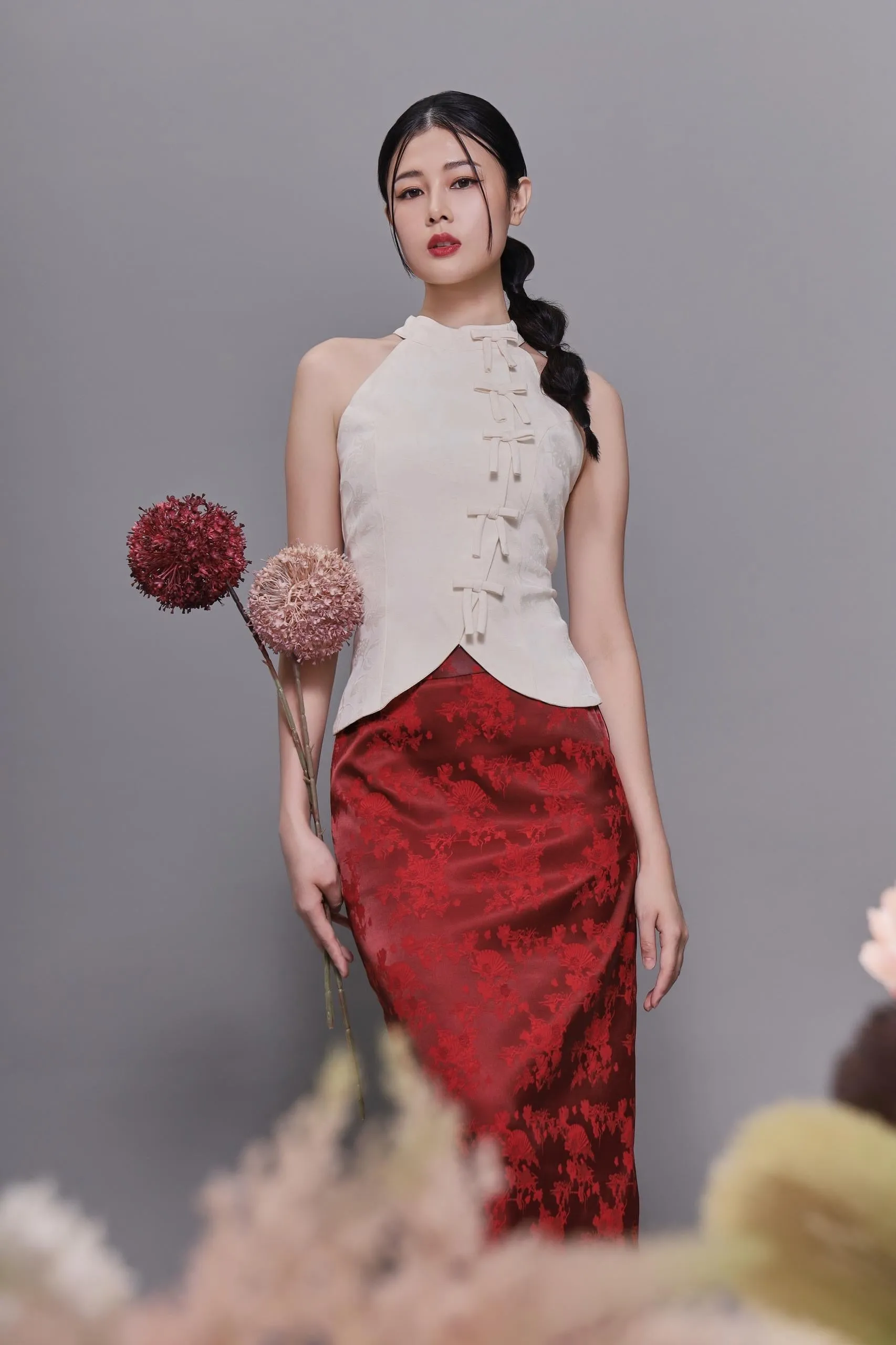 Qian Orient Brocade Top