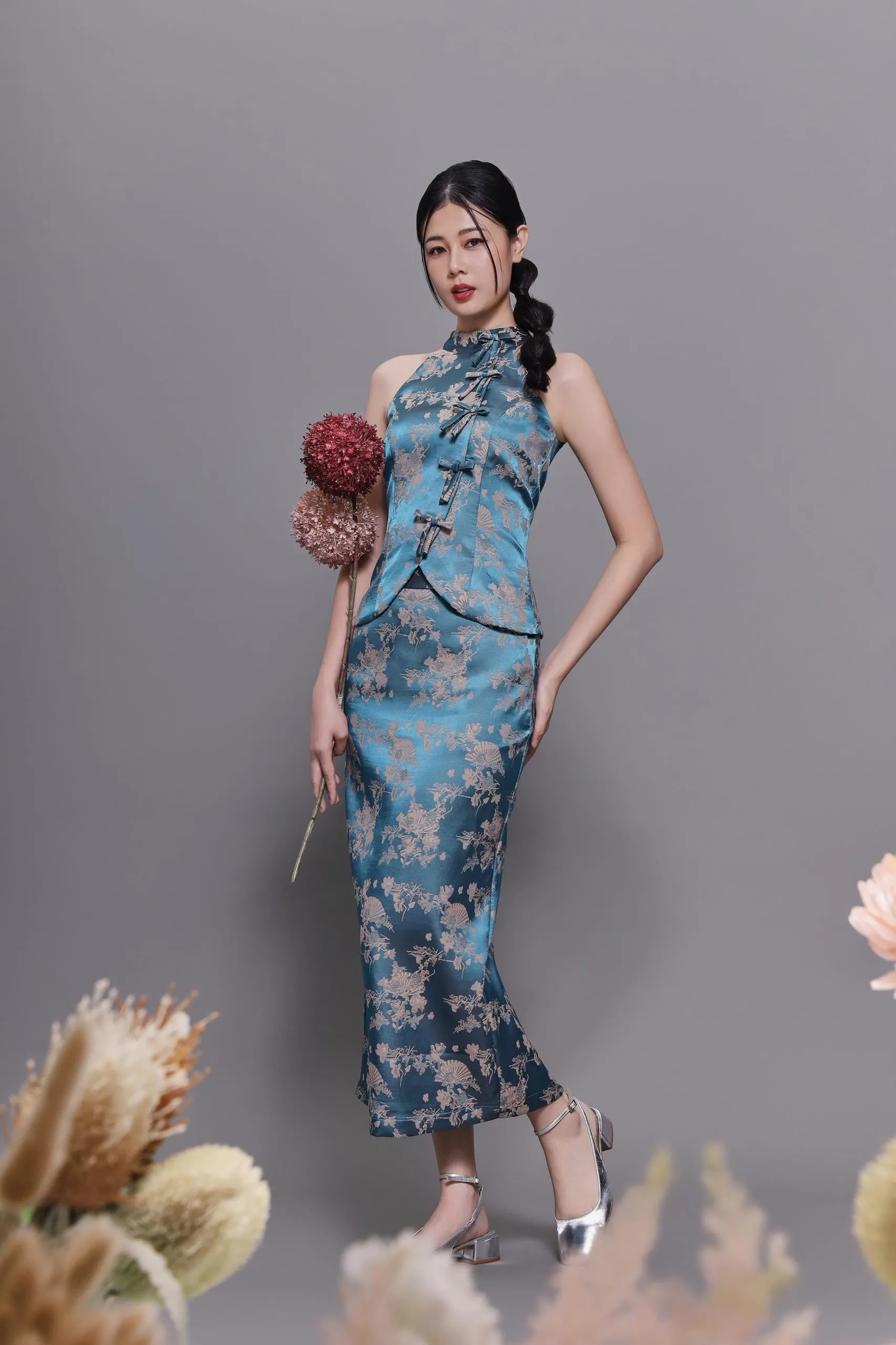 Qian Orient Brocade Top