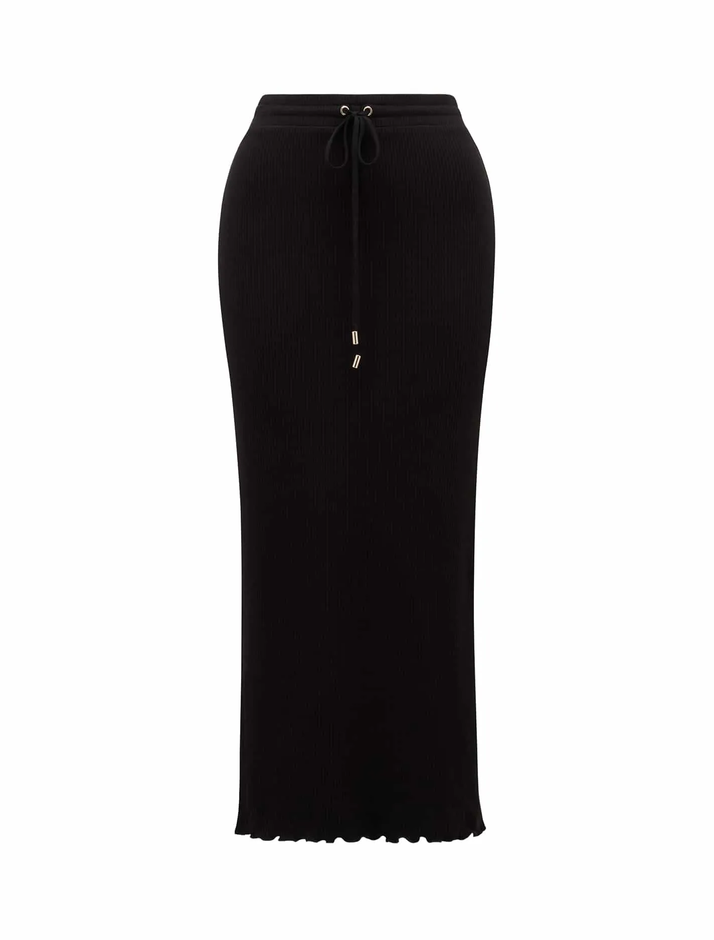 Rania Rib Drawcord Midi Skirt
