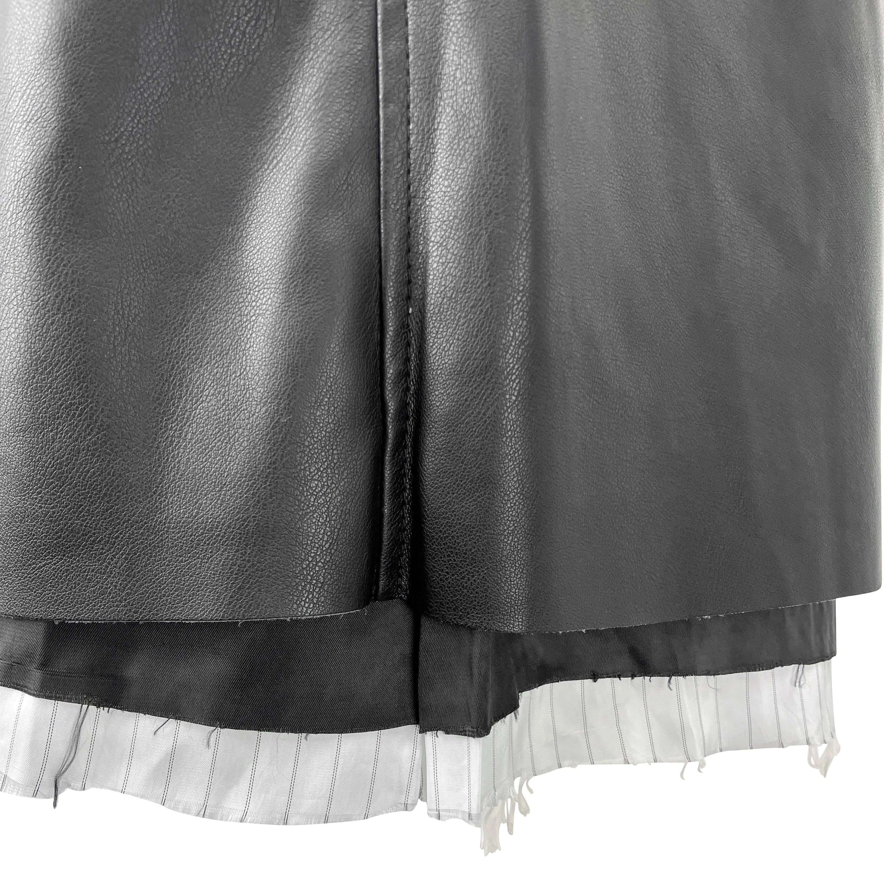 Raquel Allegra Faux Leather Midi Skirt in Black
