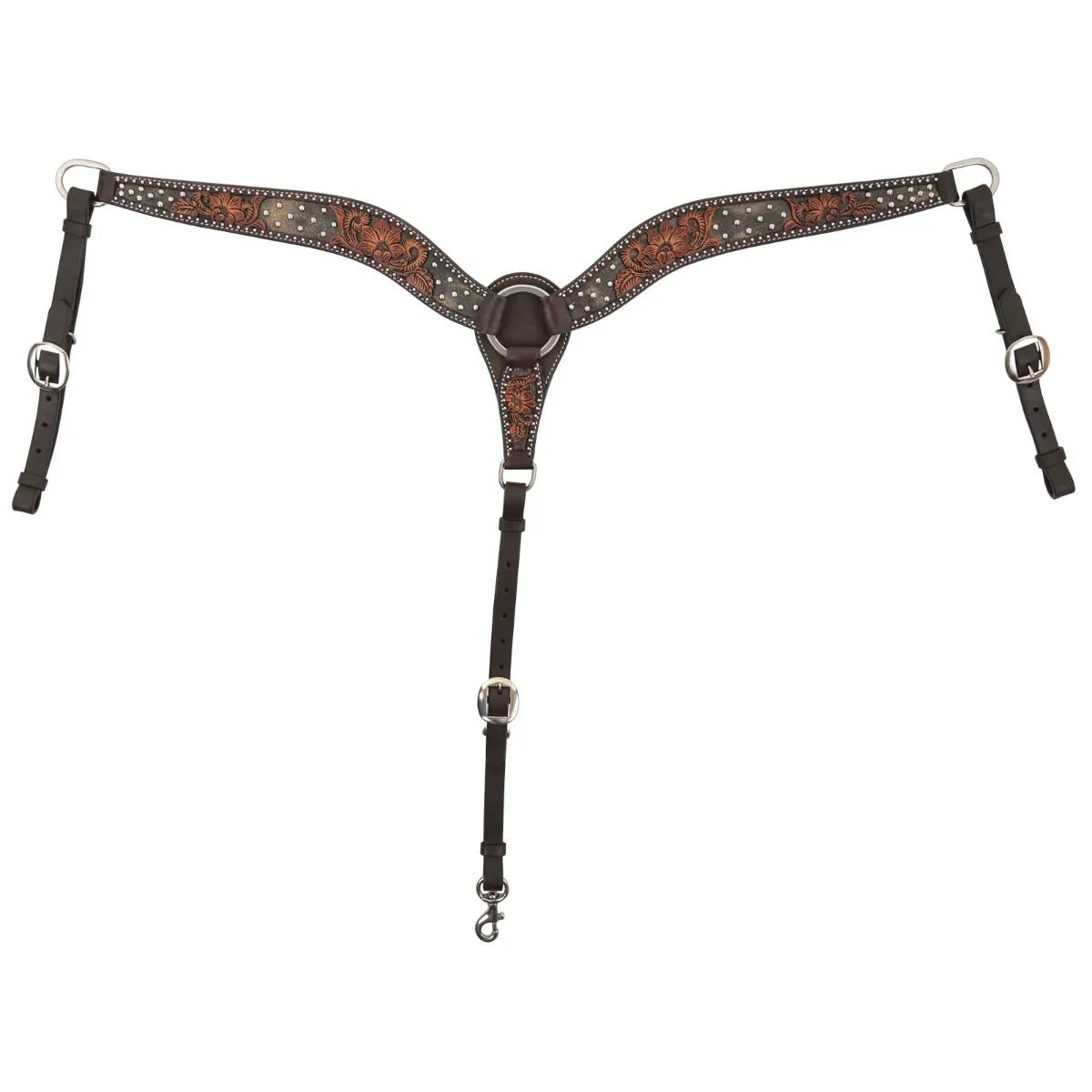 REINSMAN DARK FLASH ARIZONA FLOWER BREAST COLLAR