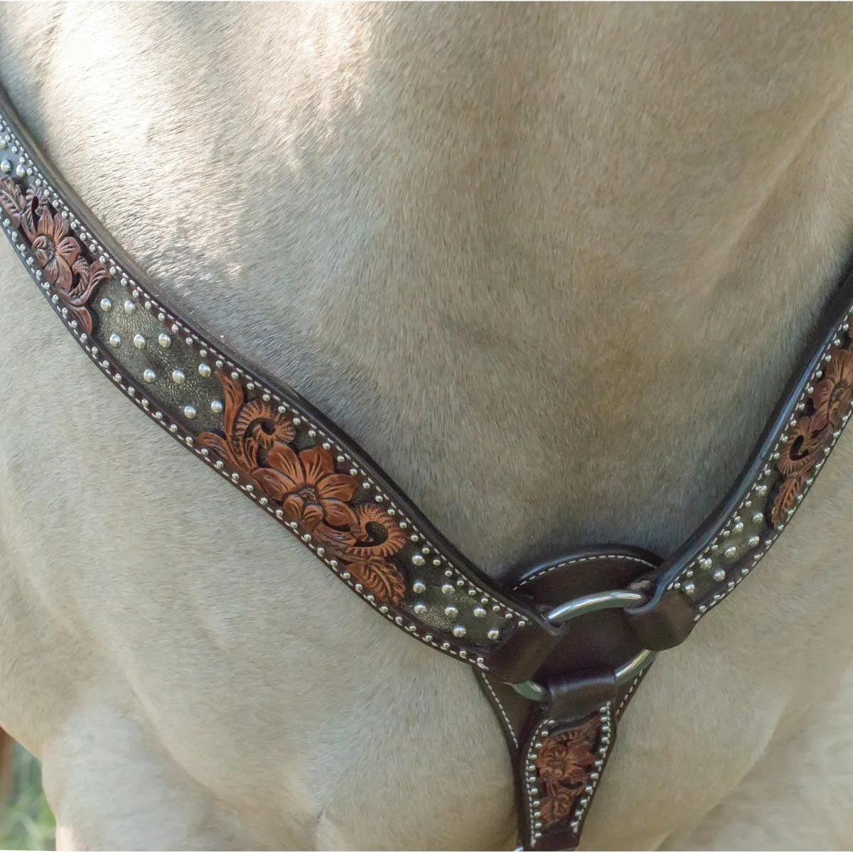 REINSMAN DARK FLASH ARIZONA FLOWER BREAST COLLAR