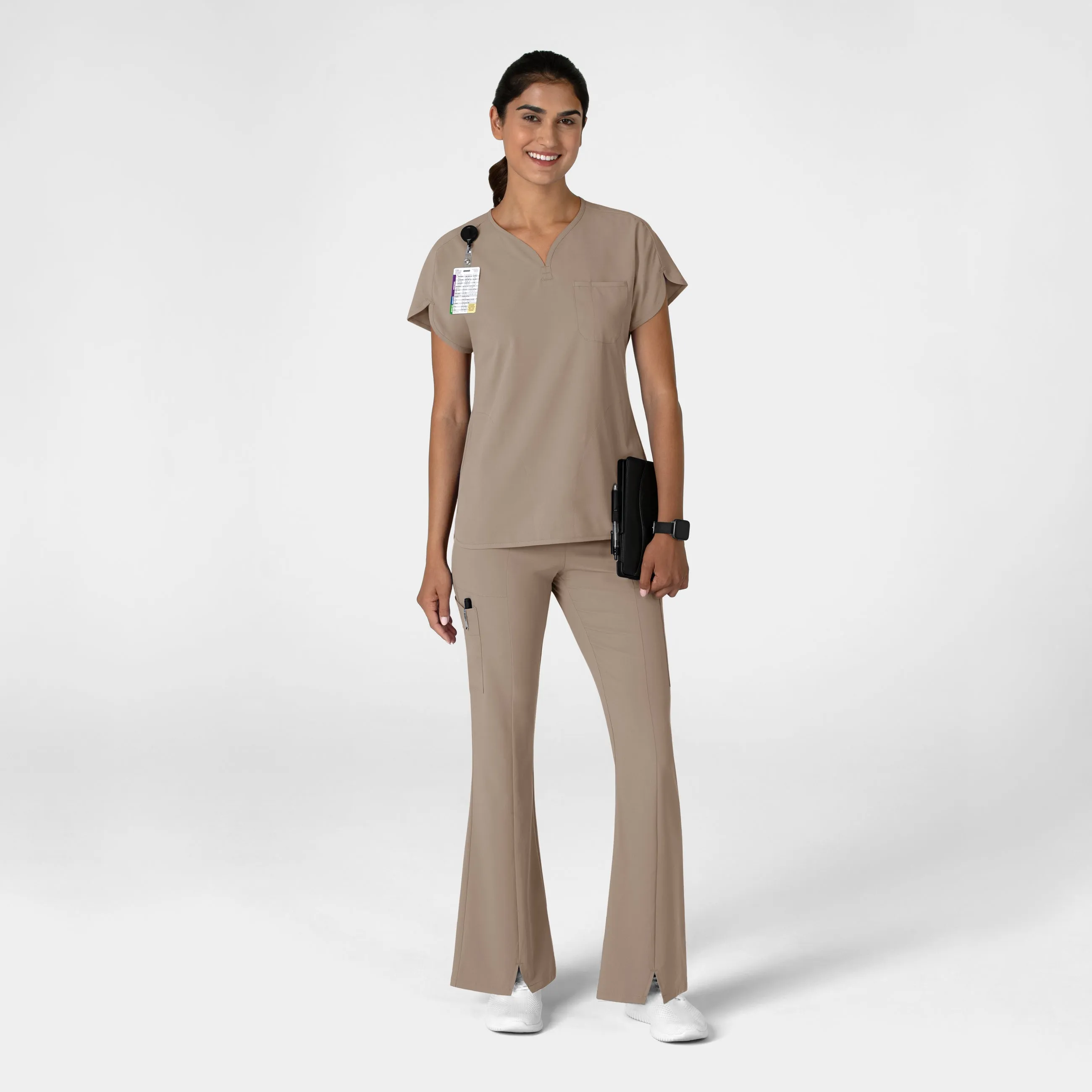 RENEW Women's Cargo Flare Scrub Pant - Haze