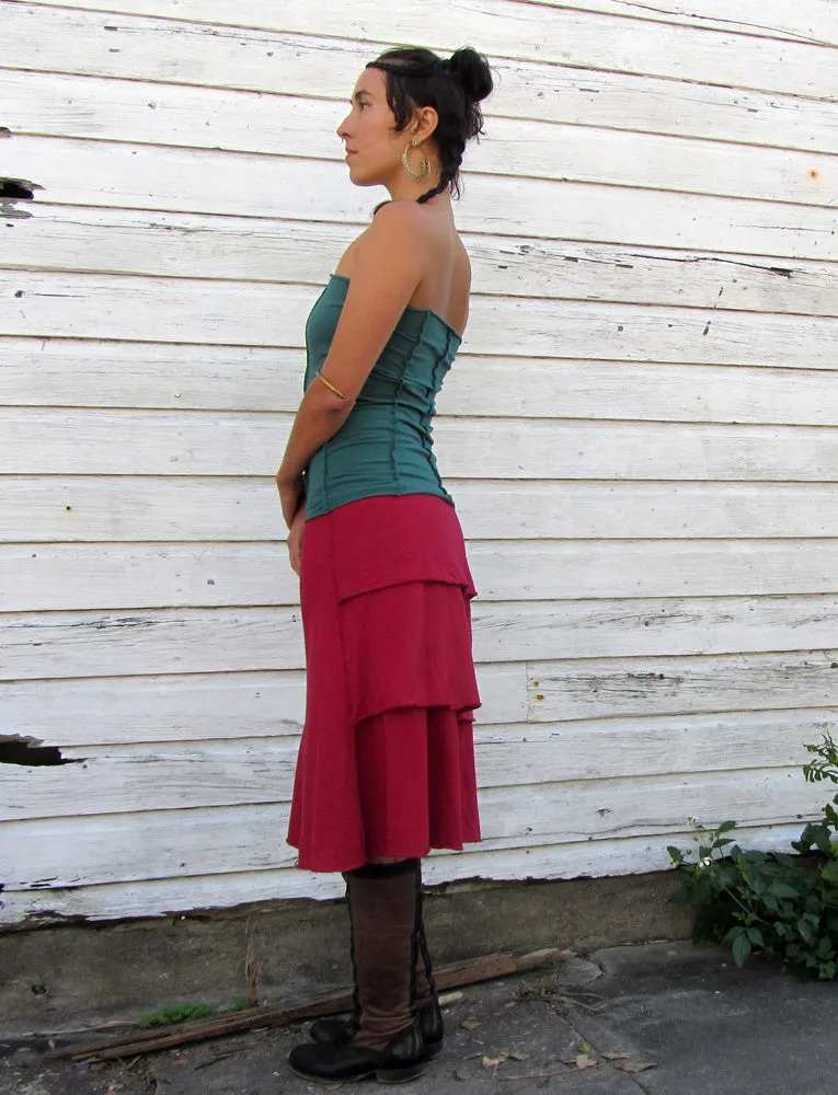 Ruffle Butt Simplicity Below Knee Skirt