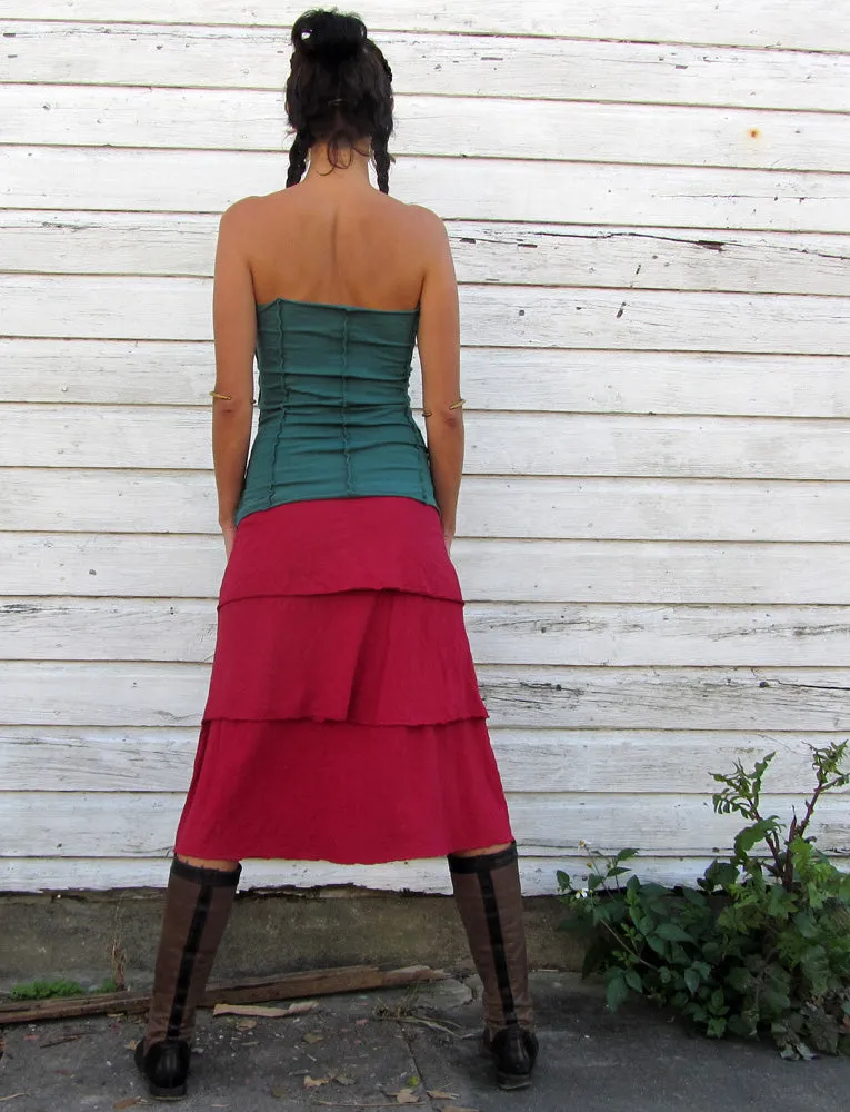 Ruffle Butt Simplicity Below Knee Skirt