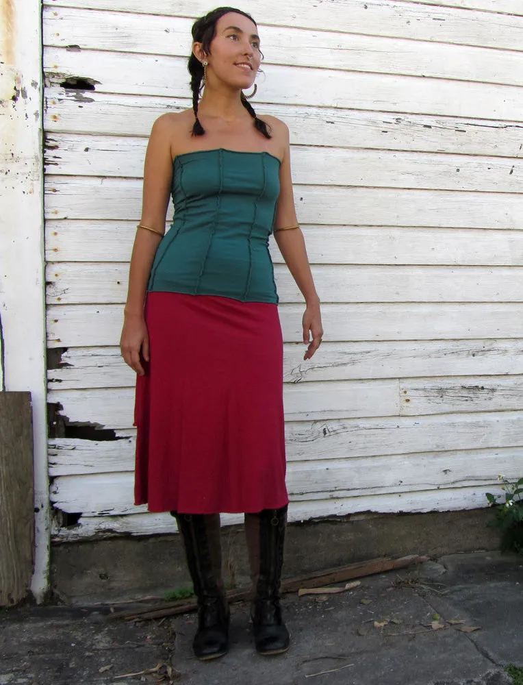 Ruffle Butt Simplicity Below Knee Skirt