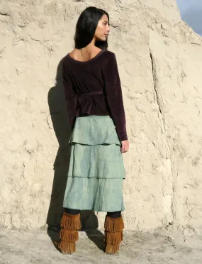 Ruffle Butt Simplicity Below Knee Skirt