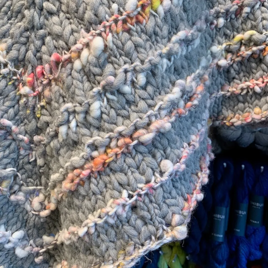 Rustic Handspun Poncho Knitting Kit | Knit Collage Sister, Cast Away & Knitting Pattern