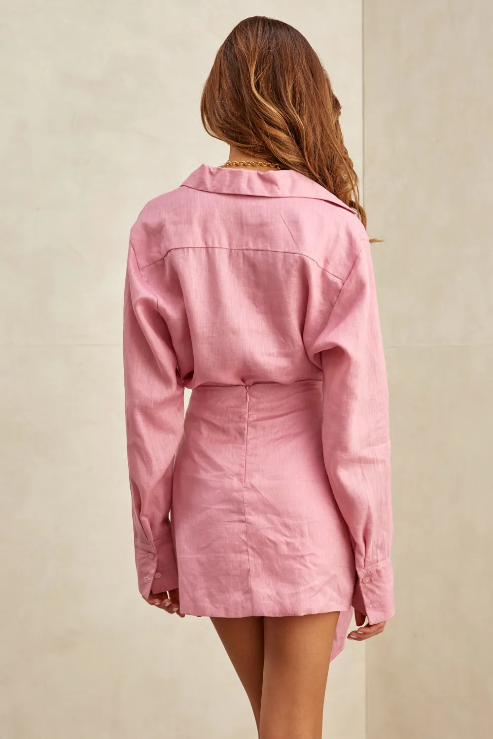 Sal Linen Shirt Pink