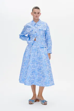 SAYA |  Blue Rose Jacquard