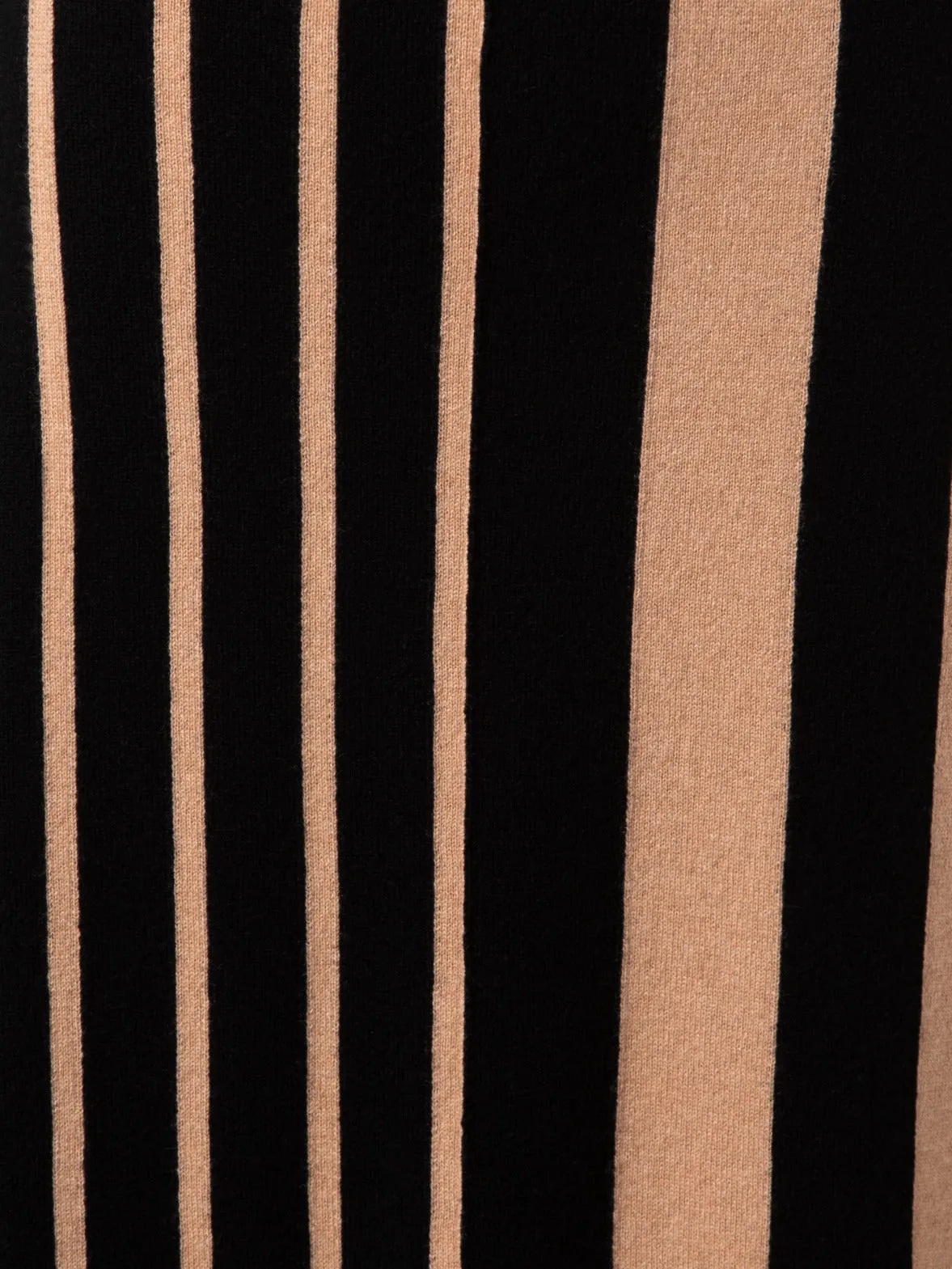 Screen Stripes Cashmere Knit Midi Skirt