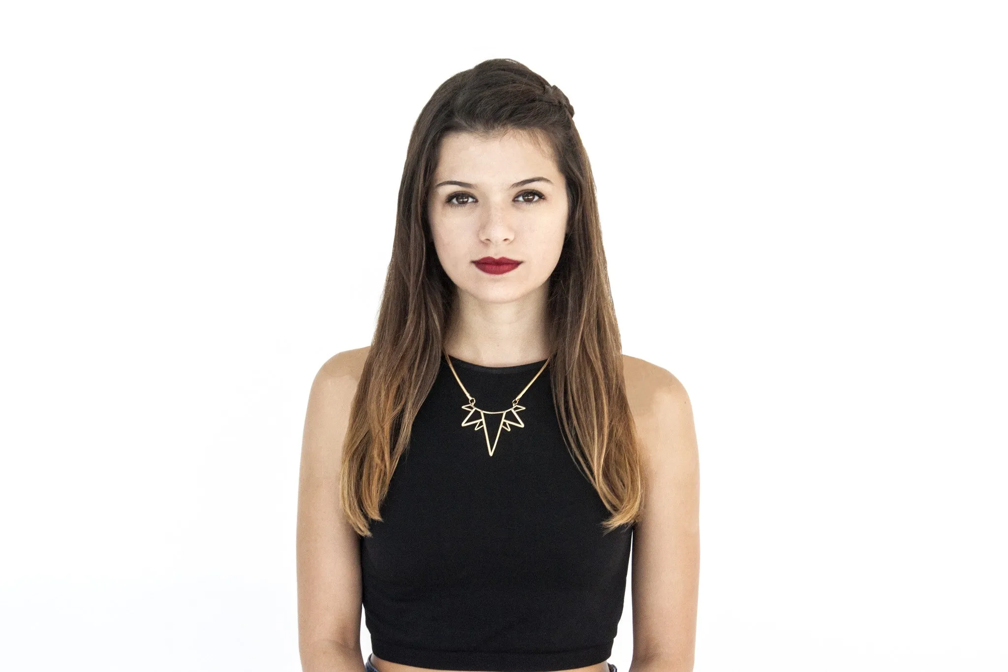 Silver Collar Sun Necklace