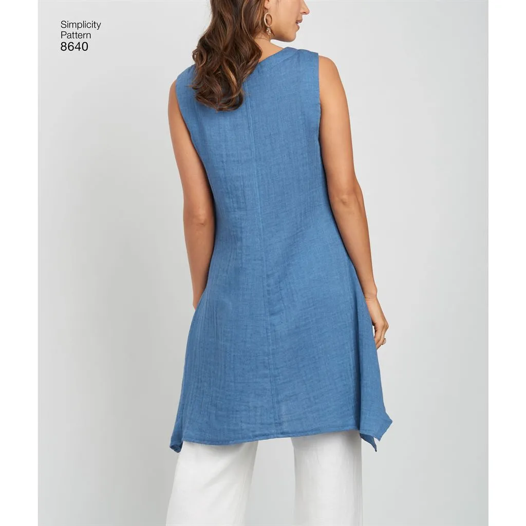 Simplicity Pattern 8640 Women’s  /  Plus Size Dress or Tunic