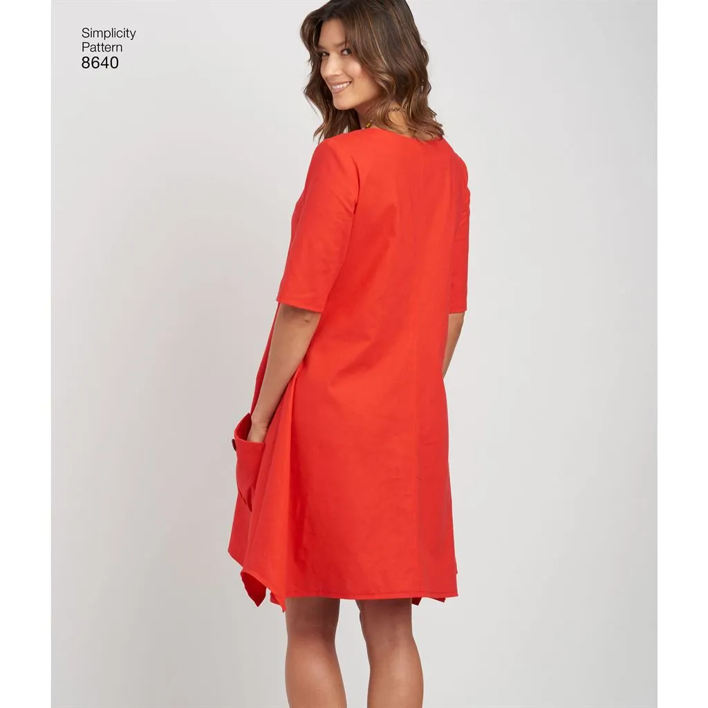 Simplicity Pattern 8640 Women’s  /  Plus Size Dress or Tunic
