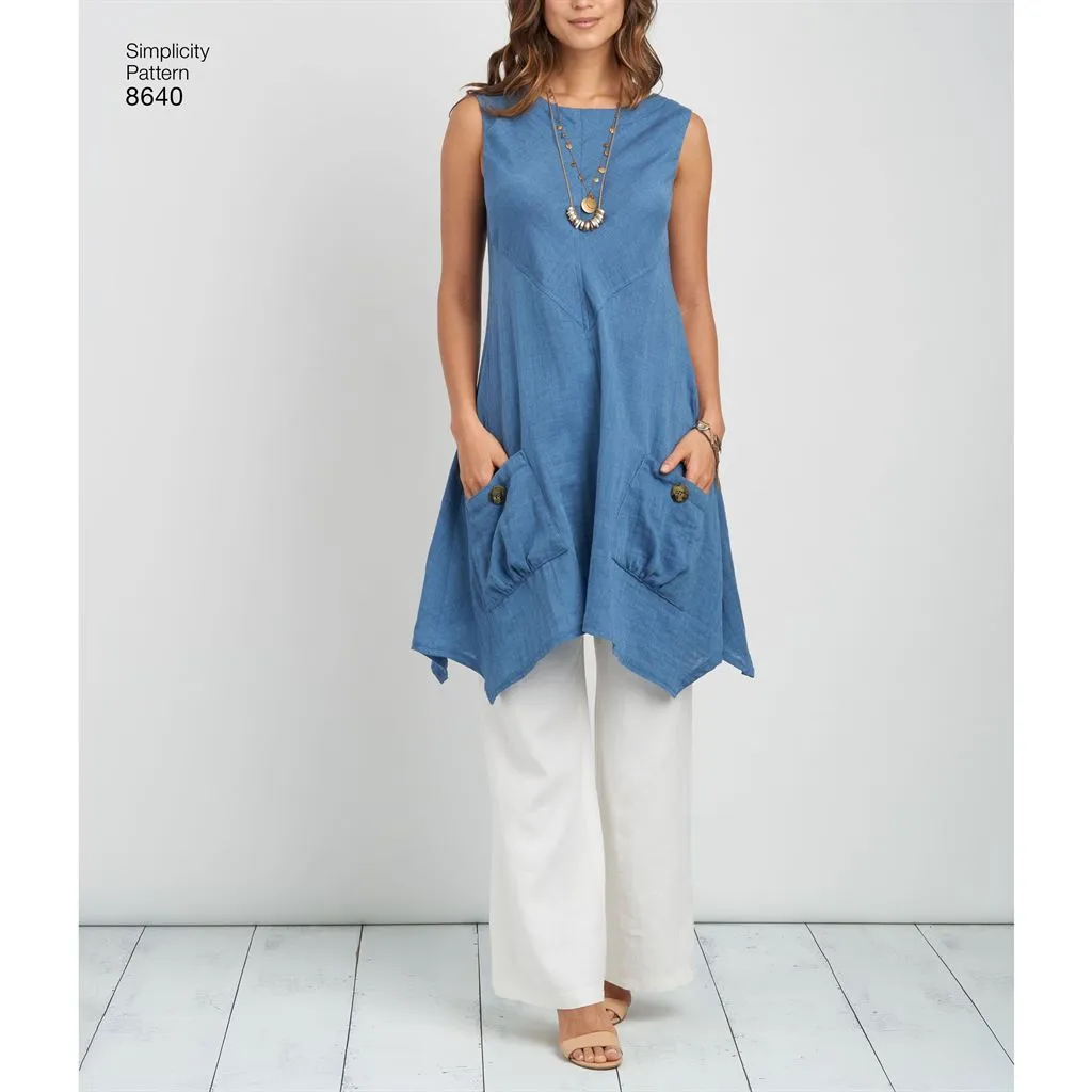 Simplicity Pattern 8640 Women’s  /  Plus Size Dress or Tunic