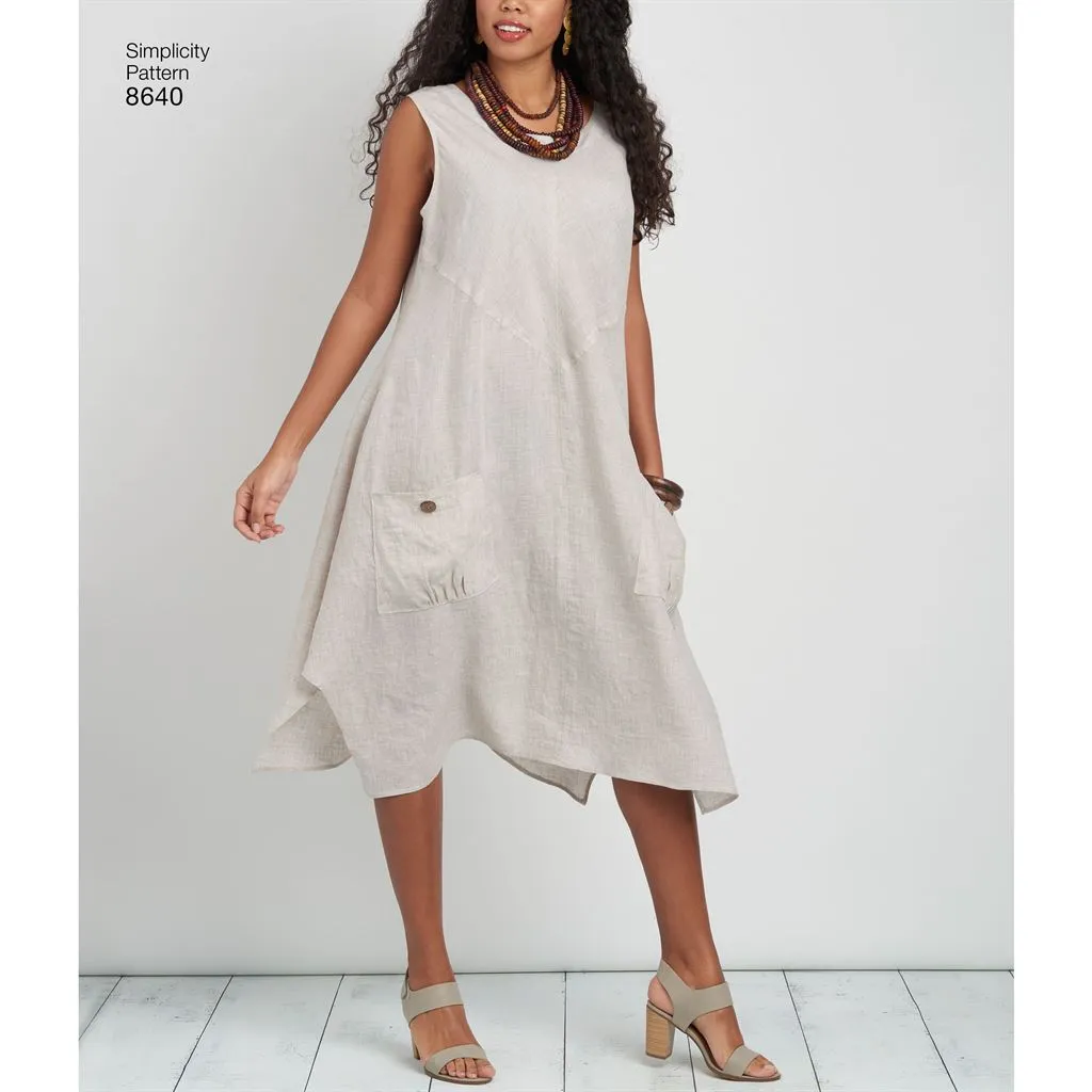 Simplicity Pattern 8640 Women’s  /  Plus Size Dress or Tunic
