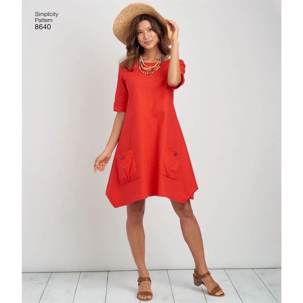 Simplicity Pattern 8640 Women’s  /  Plus Size Dress or Tunic