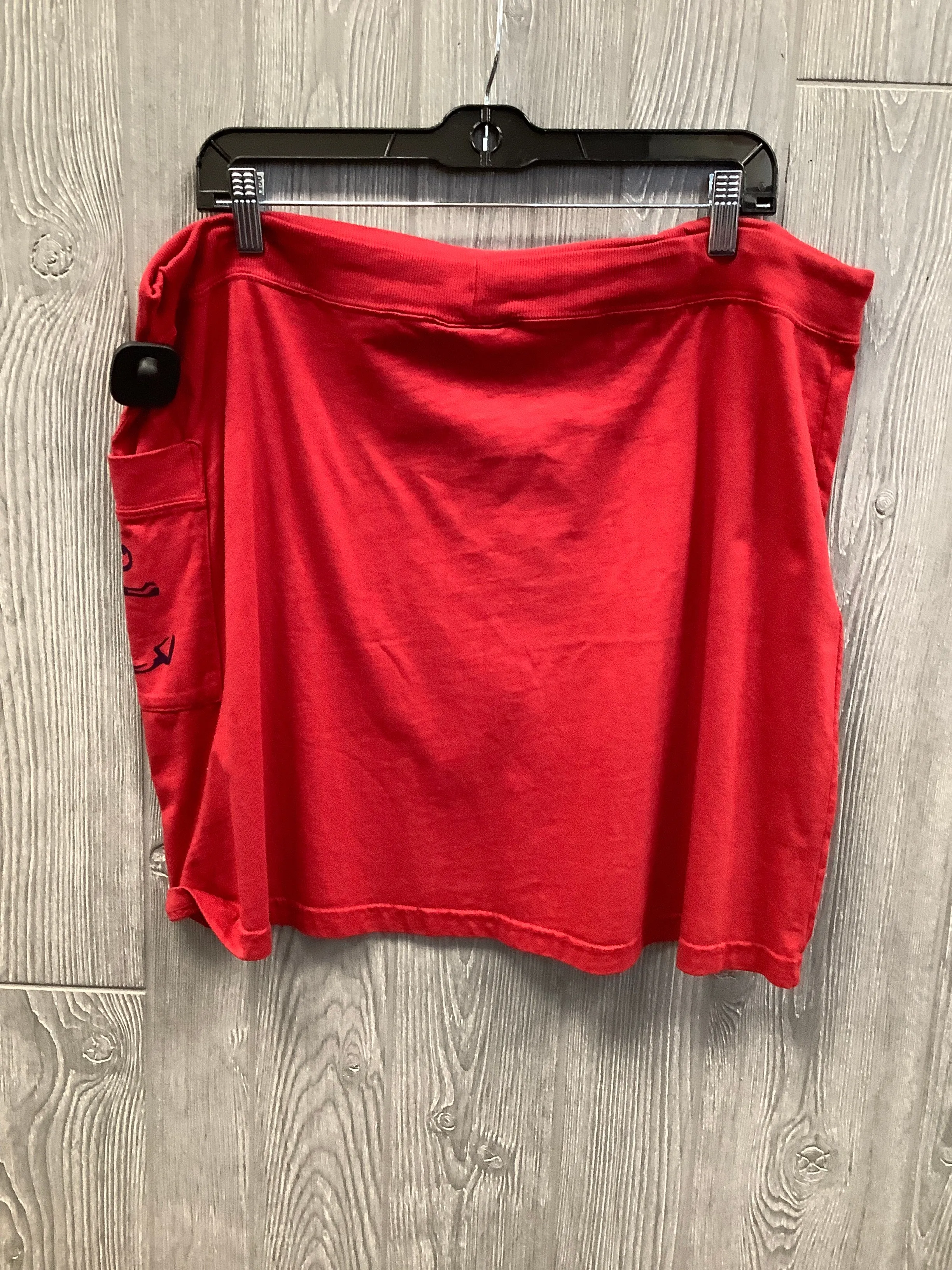 Skirt Midi By Clothes Mentor In Red, Size: Xl