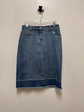 Skirt Midi By For The Republic In Blue Denim, Size: 6