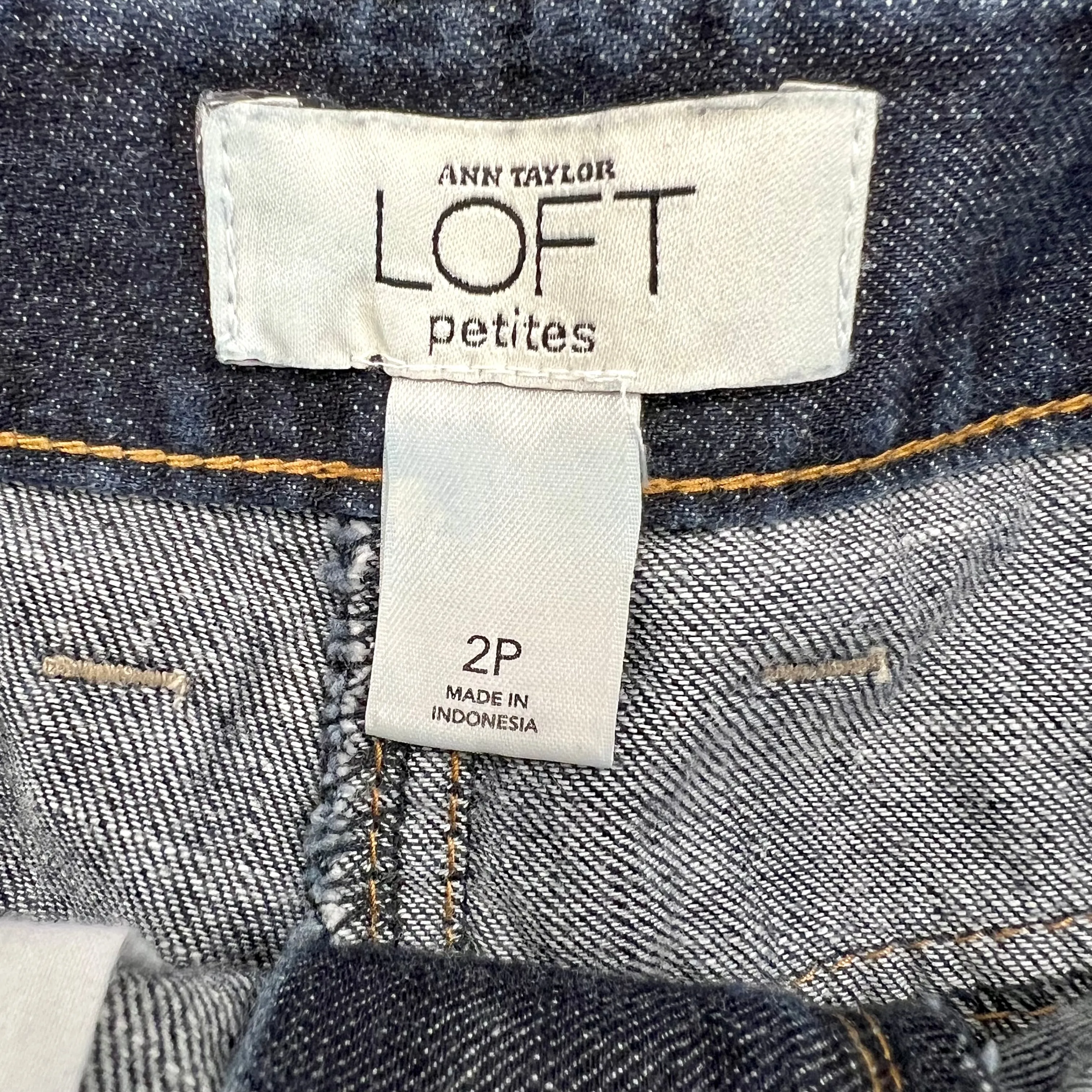 Skirt Midi By Loft In Blue Denim, Size: Xs