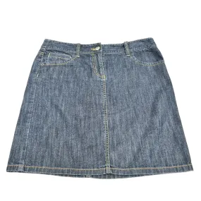Skirt Midi By Loft In Blue Denim, Size: Xs