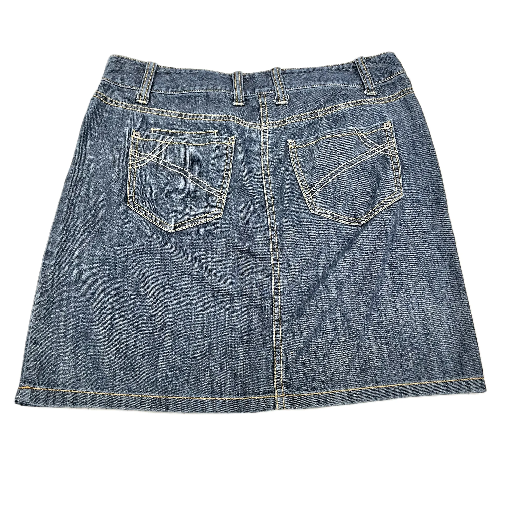 Skirt Midi By Loft In Blue Denim, Size: Xs