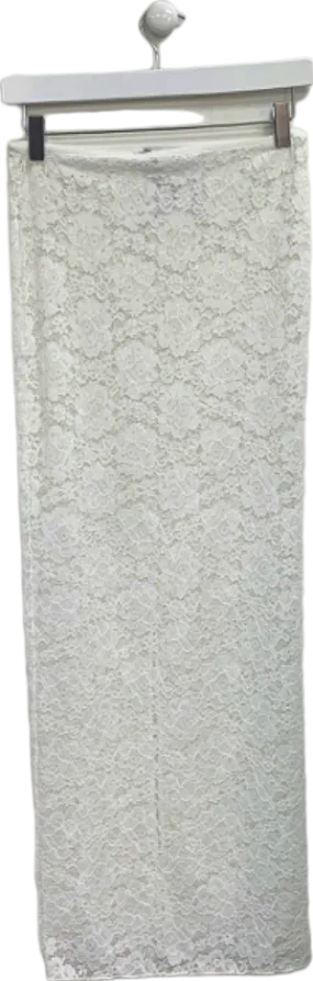 SLA White Lace Midi Skirt XXS