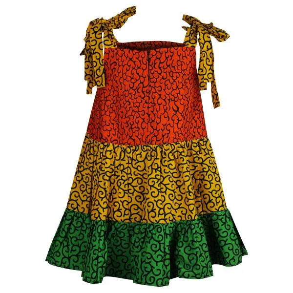 SLEEVELESS ANKARA DRESS - MULTICOLOUR