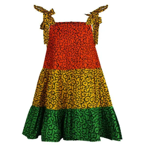 SLEEVELESS ANKARA DRESS - MULTICOLOUR