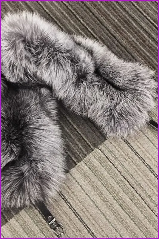 Sliver Fox Fur Scarf