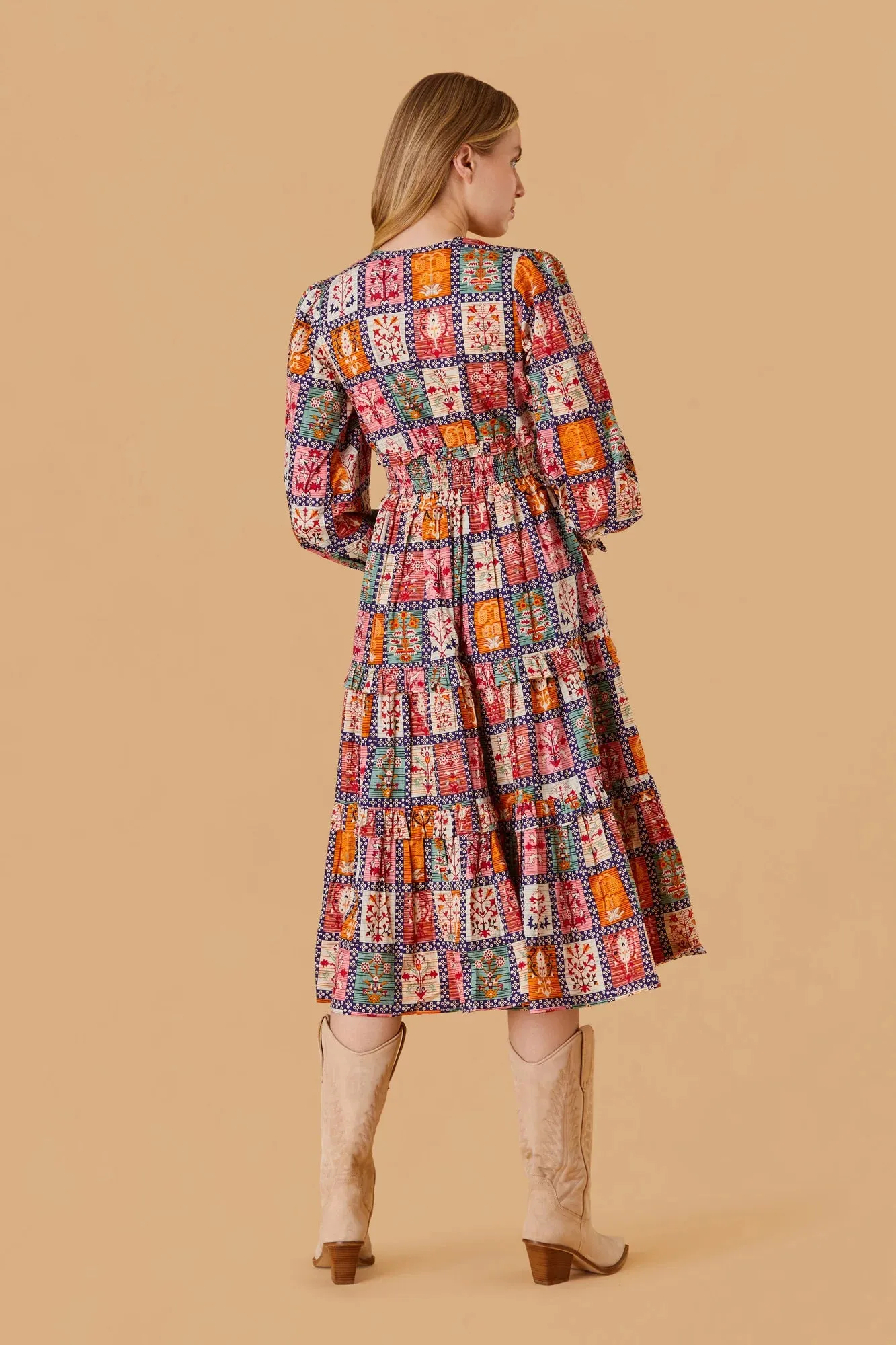 Sloan Dress (Garvest Grid)