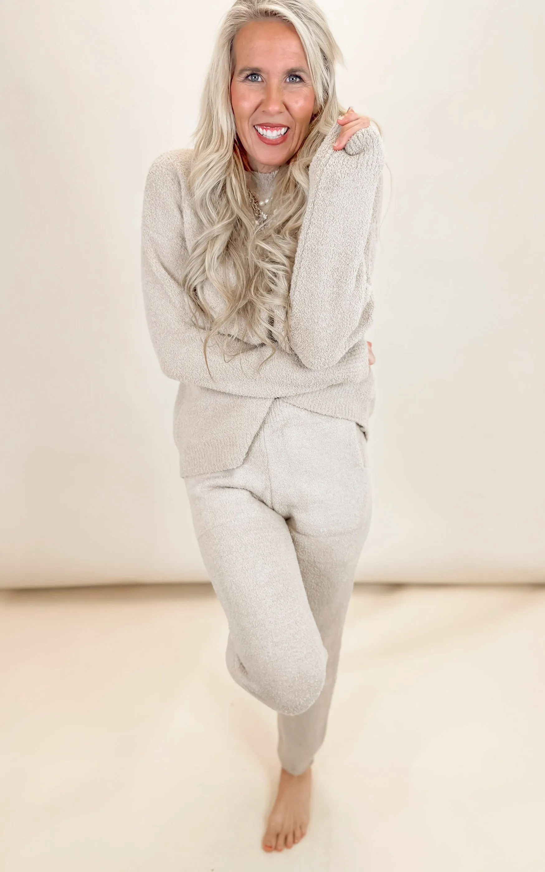 Solid Beige Pants w/ Pockets