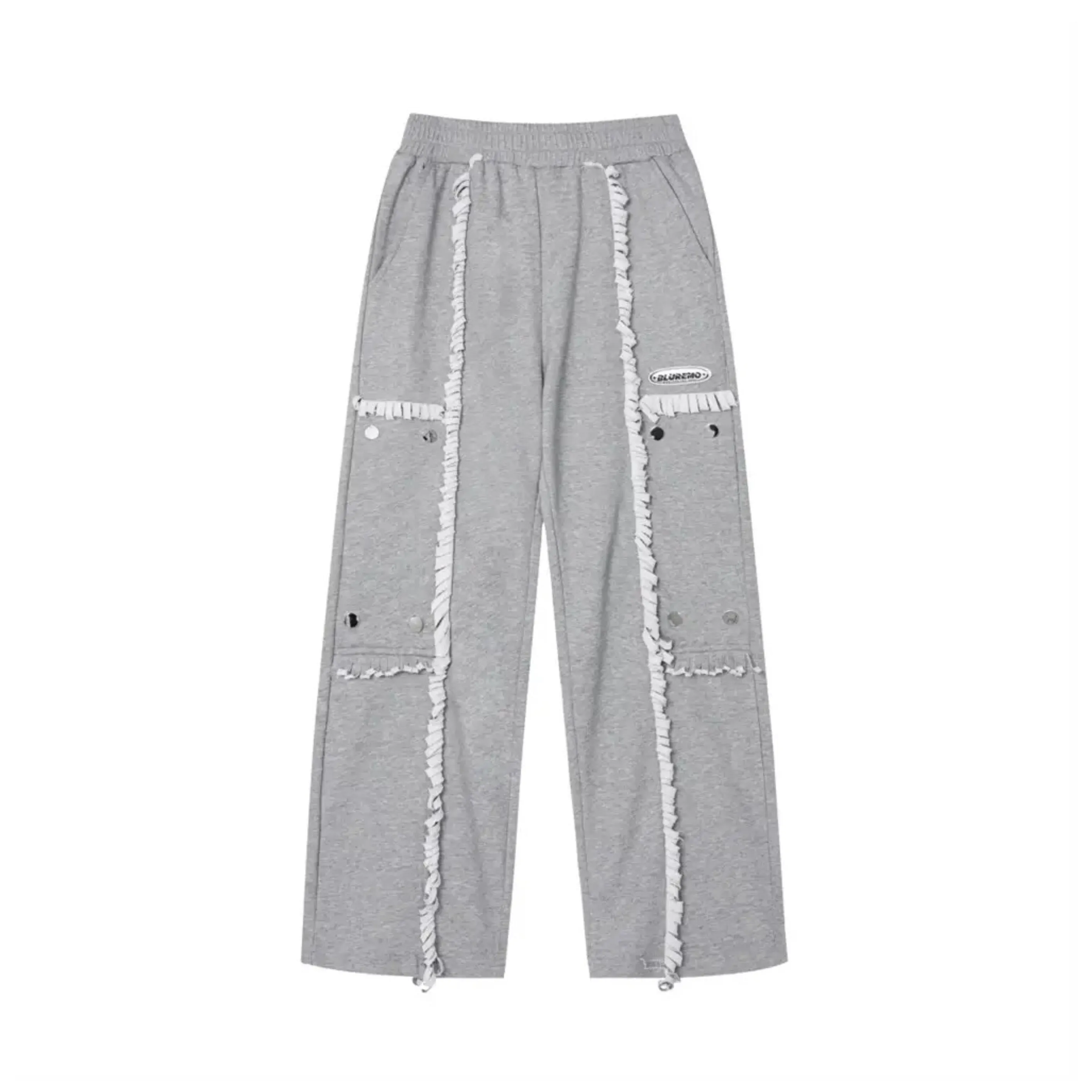 Spliced Button Patchwork Pants