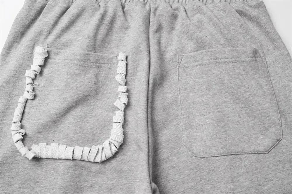 Spliced Button Patchwork Pants