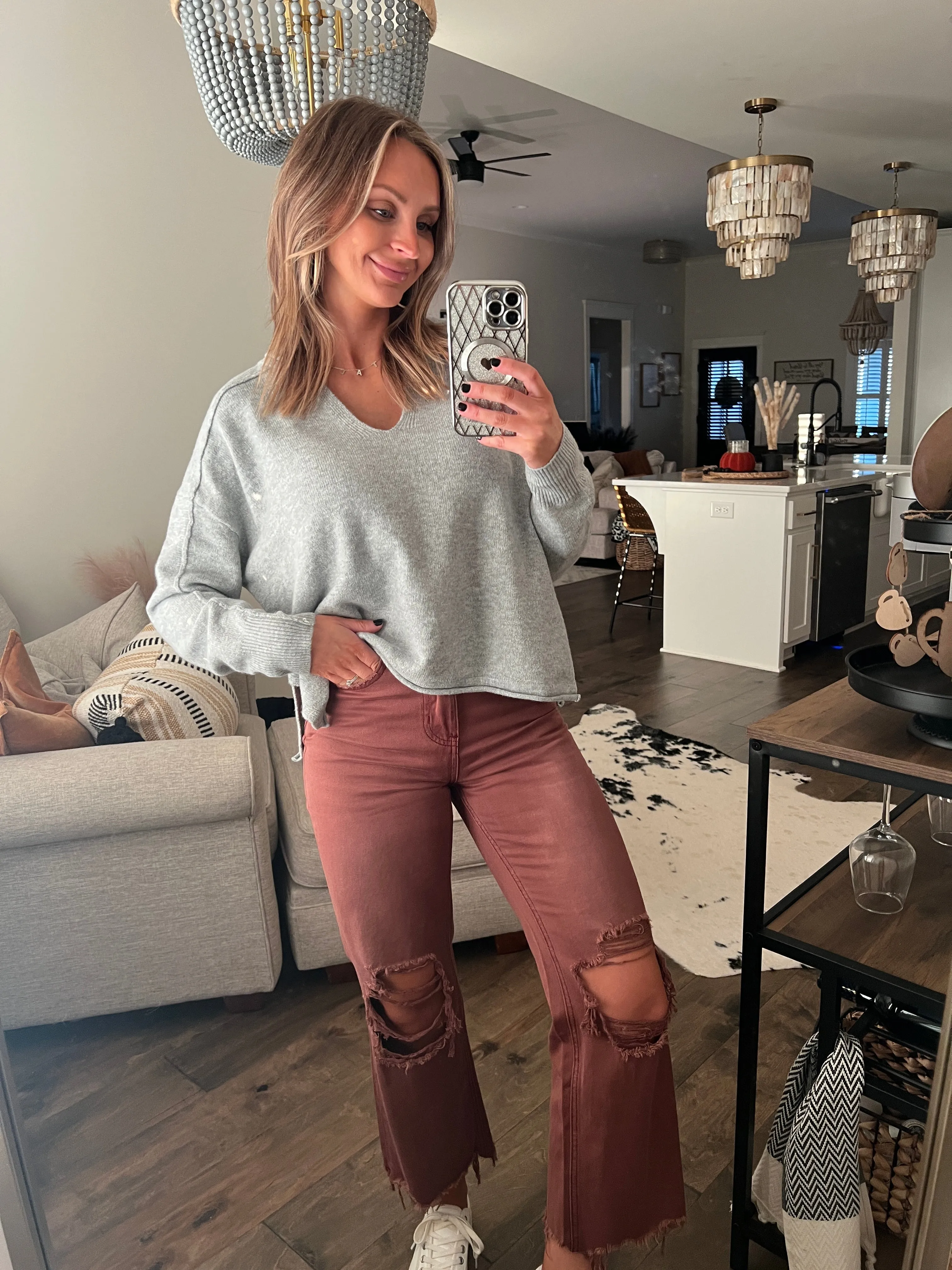 Split Neck Sweater