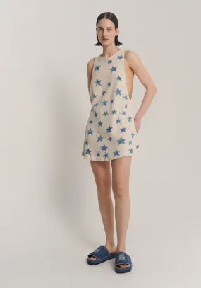 STAR STAMPED LINEN COTTON TUNIC