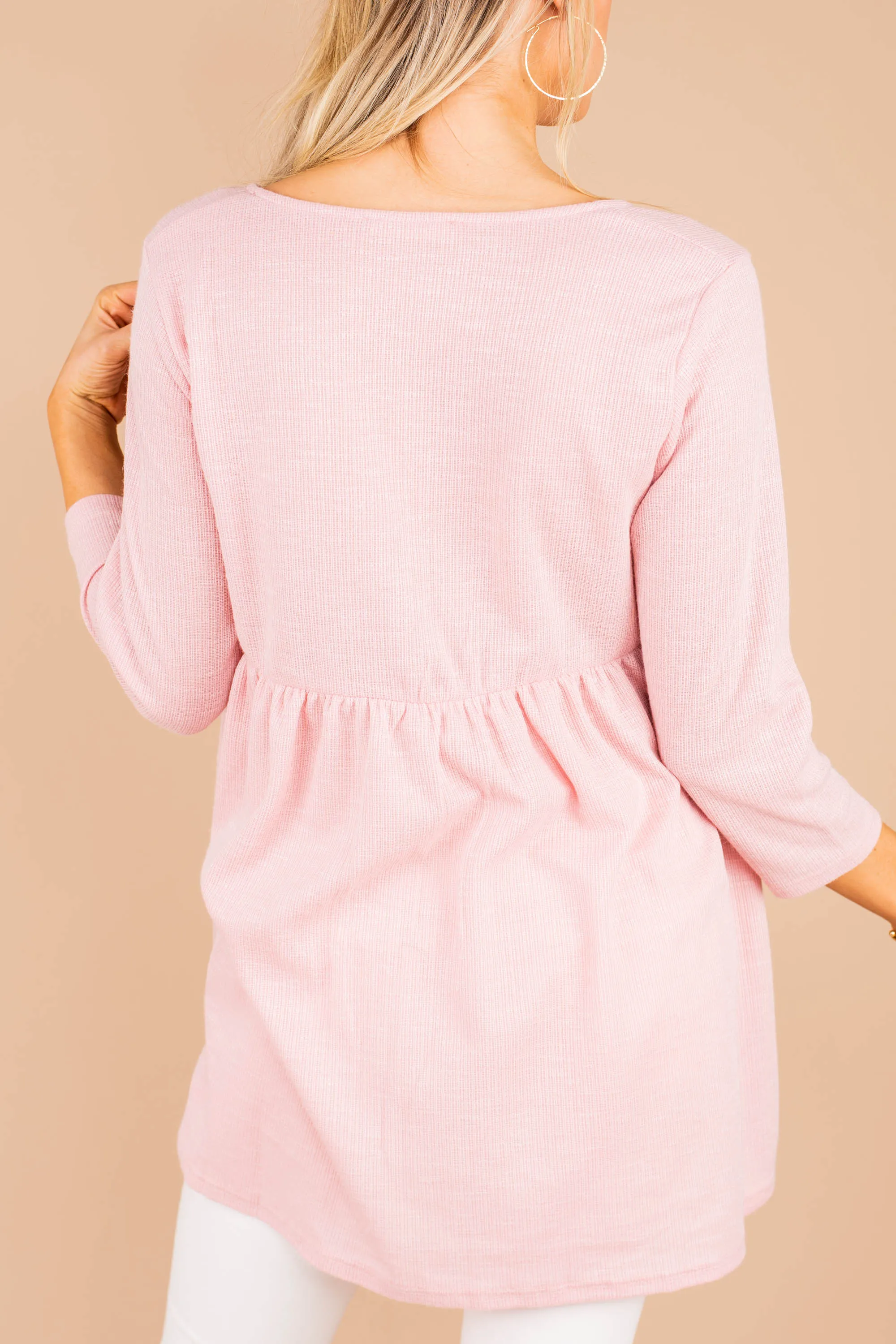 Start It Off Right Blush Pink Babydoll Tunic