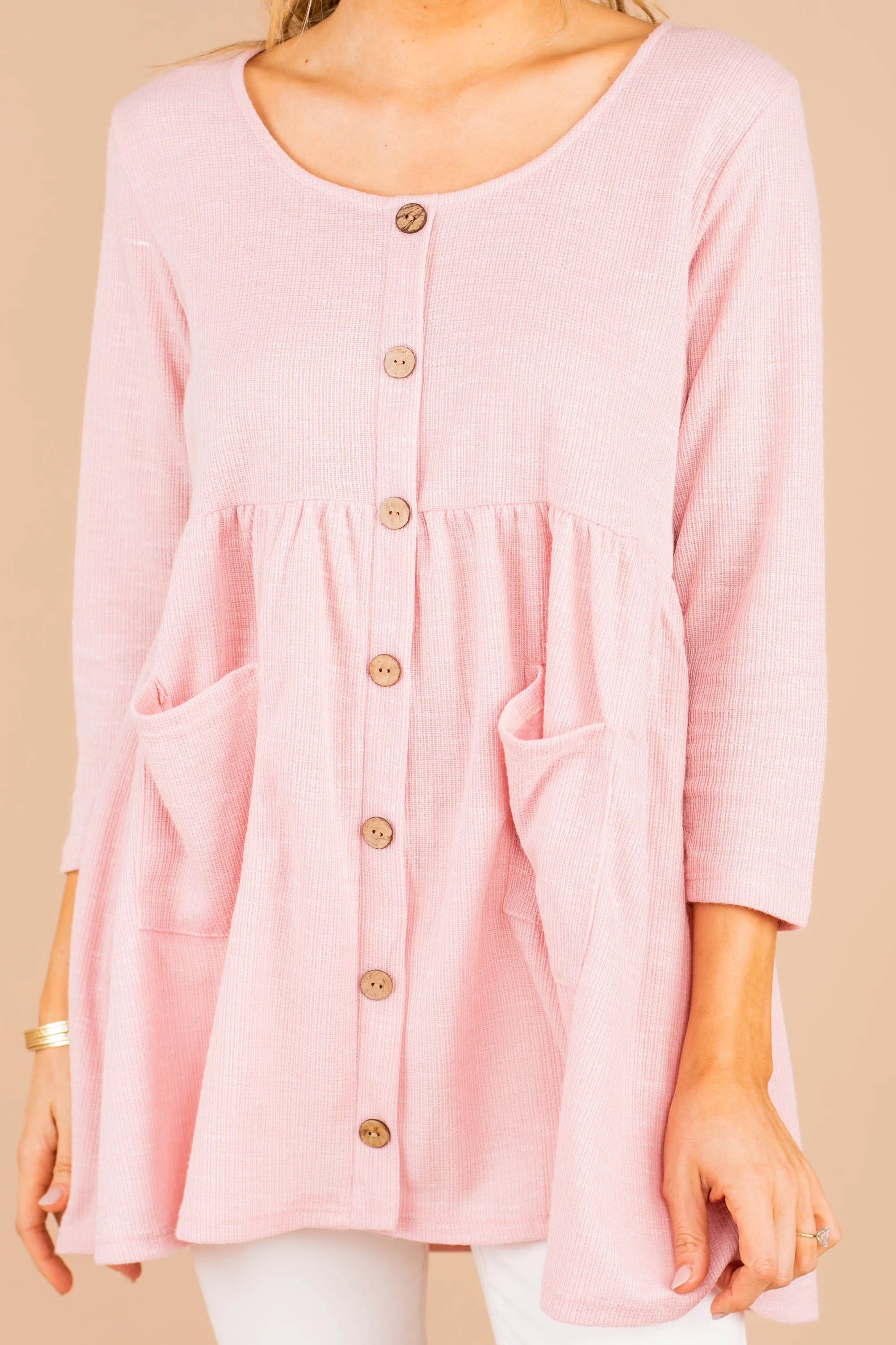 Start It Off Right Blush Pink Babydoll Tunic