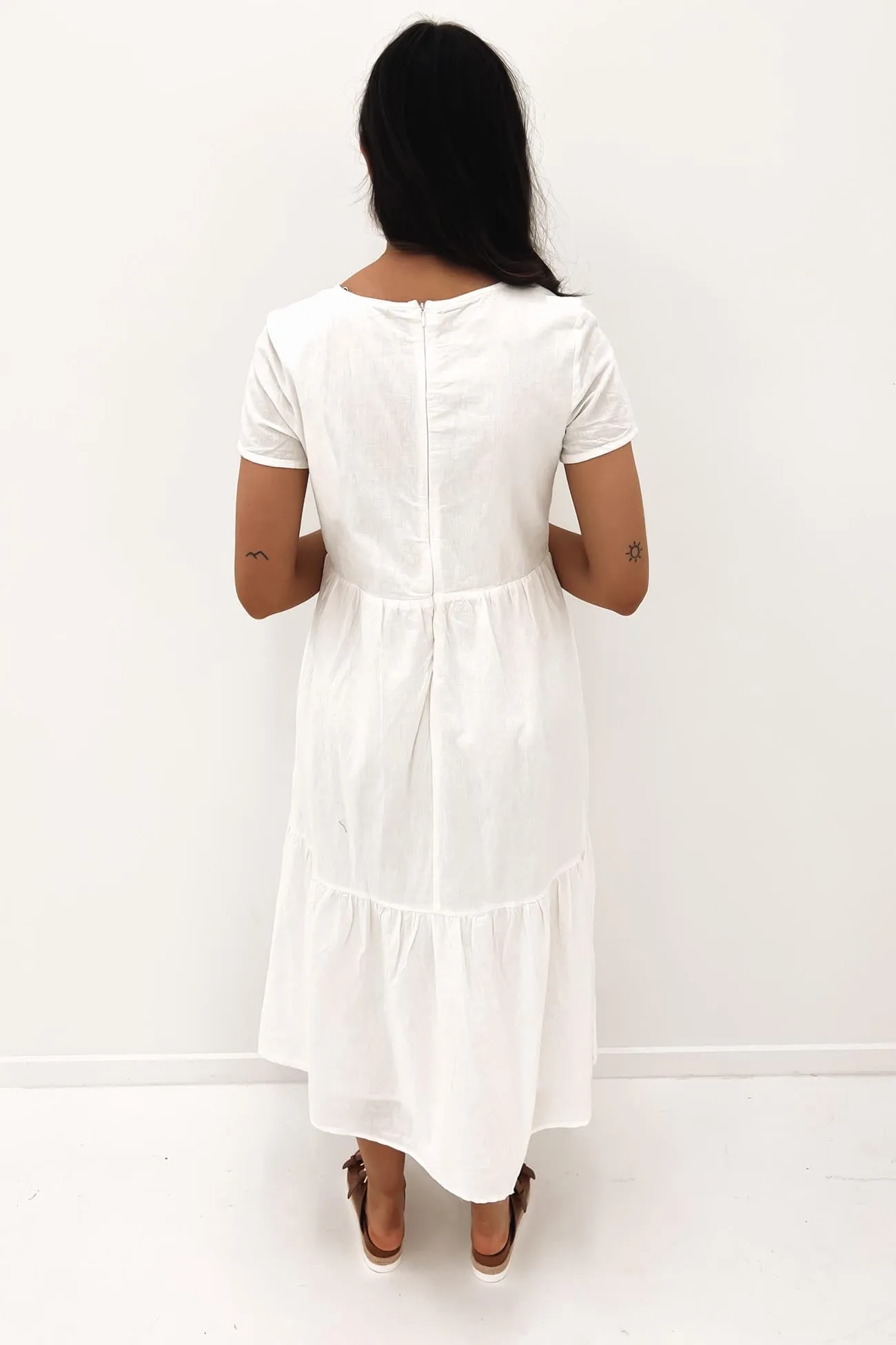 Stella Midi Dress White